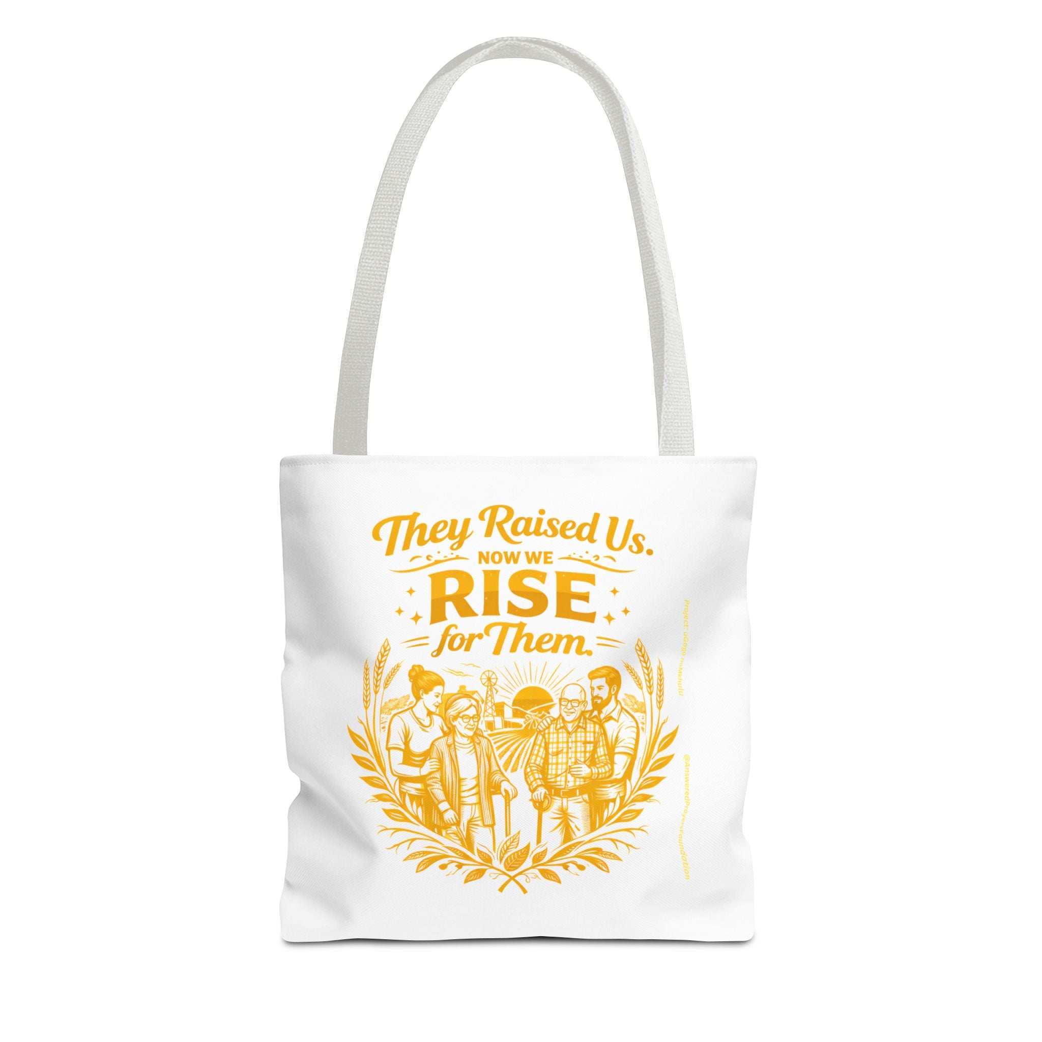 They Raised Us Now We Rise for Them Tote Bag | Activist Family Design