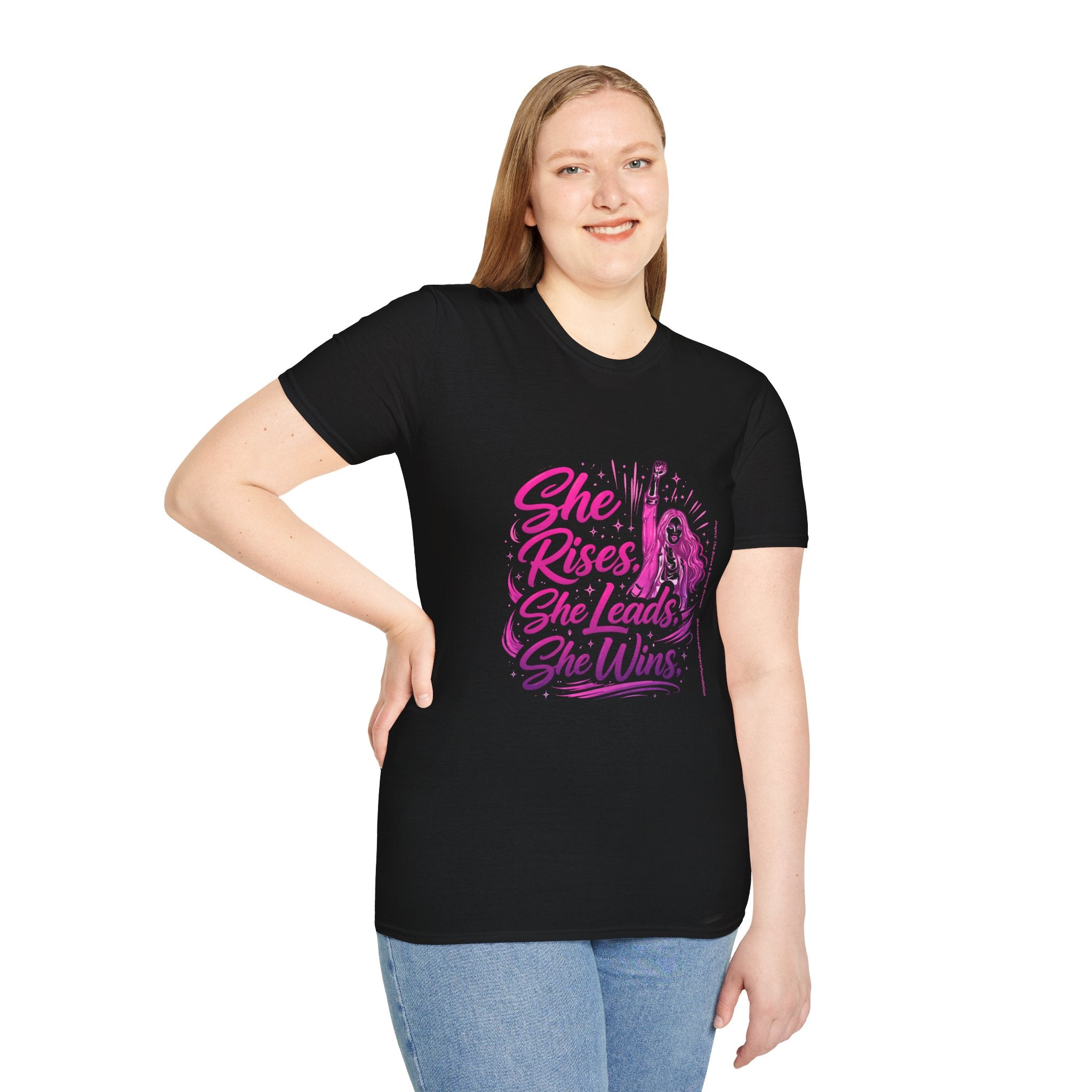 She Rises She Leads She Wins T-Shirt | Women Empowerment T-Shirt