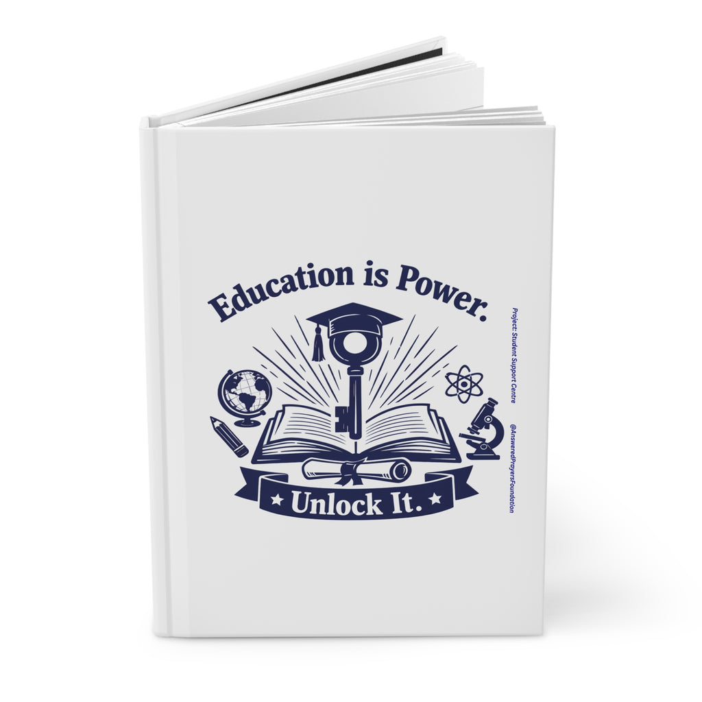 Education Is Power Unlock It Hardcover Journal | Study Notebook