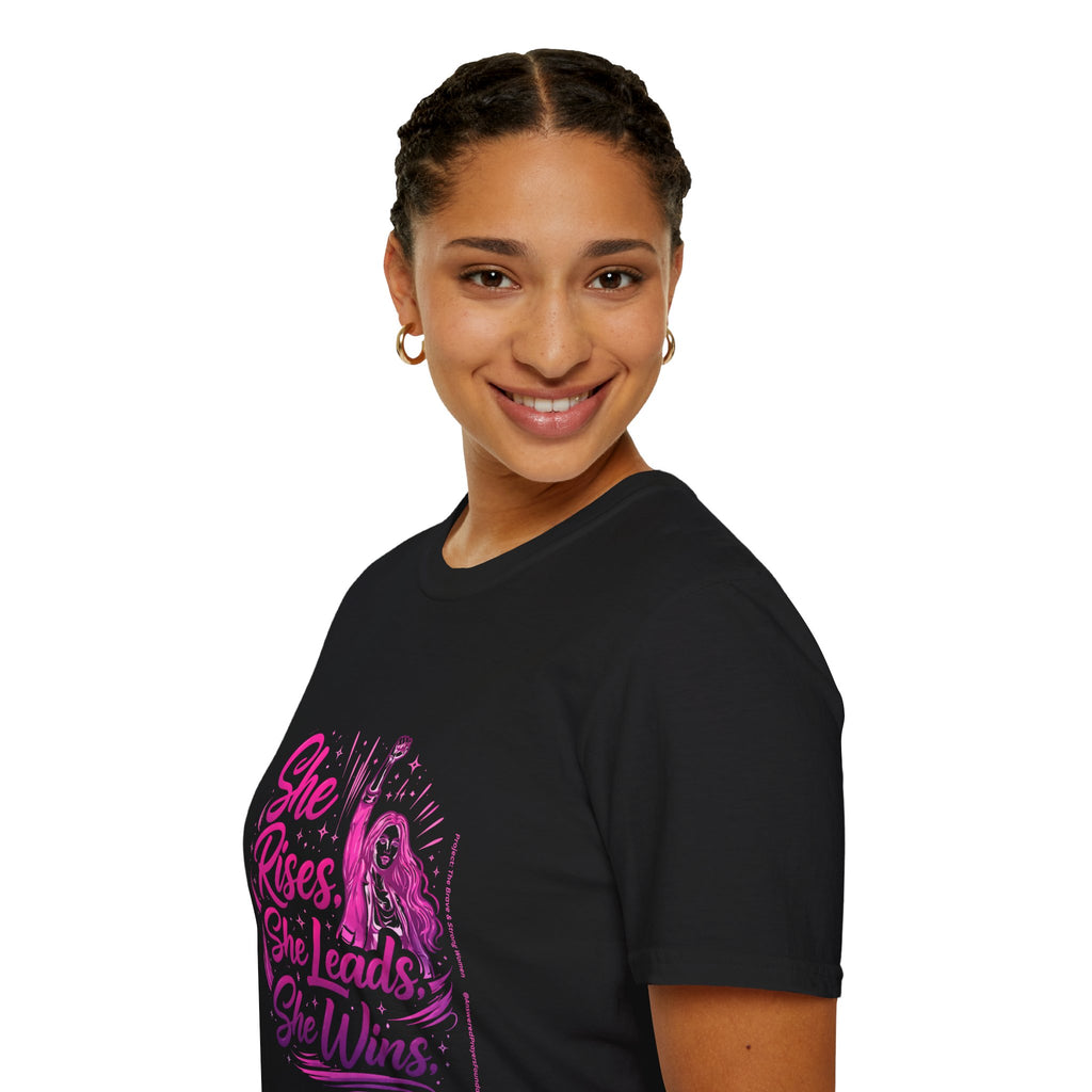 She Rises She Leads She Wins T-Shirt | Women Empowerment T-Shirt