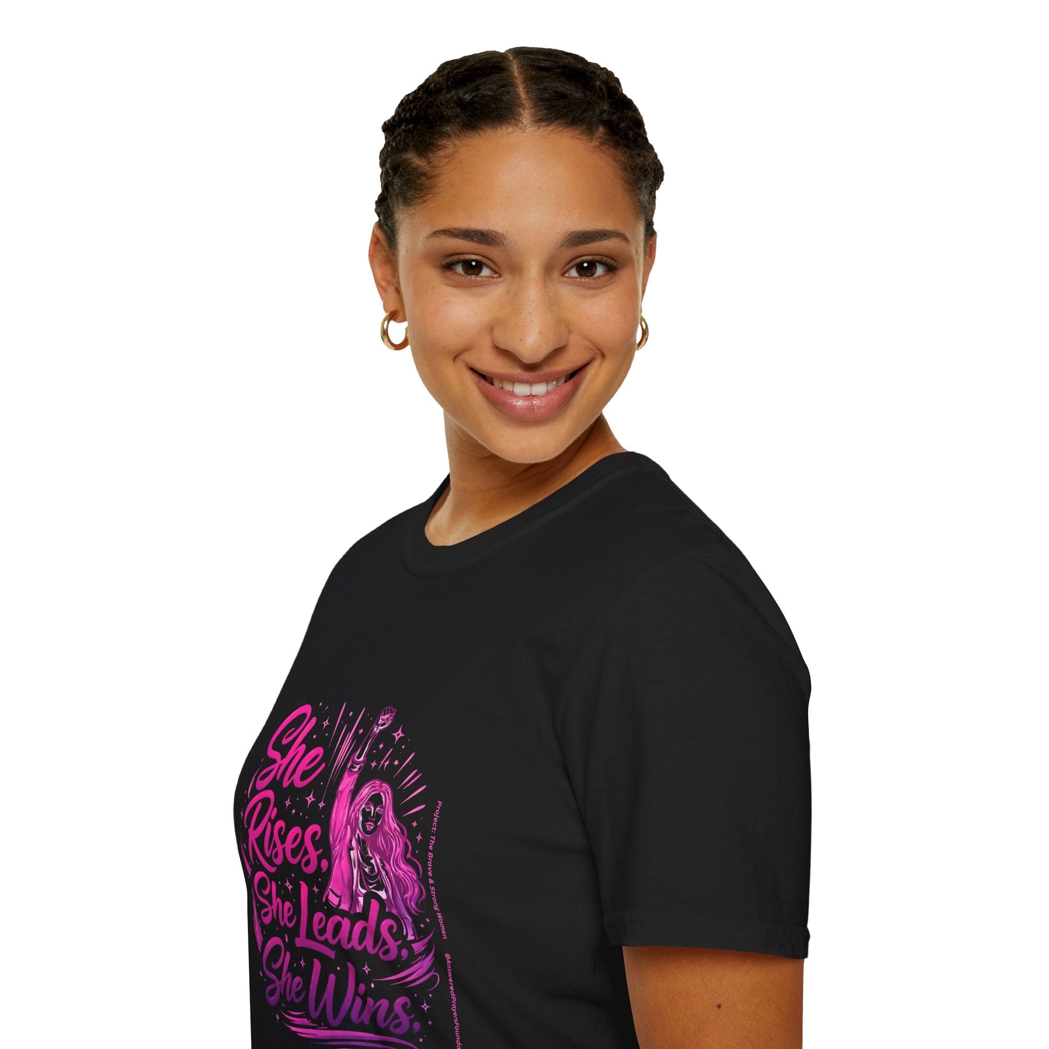 She Rises She Leads She Wins T-Shirt | Women Empowerment T-Shirt