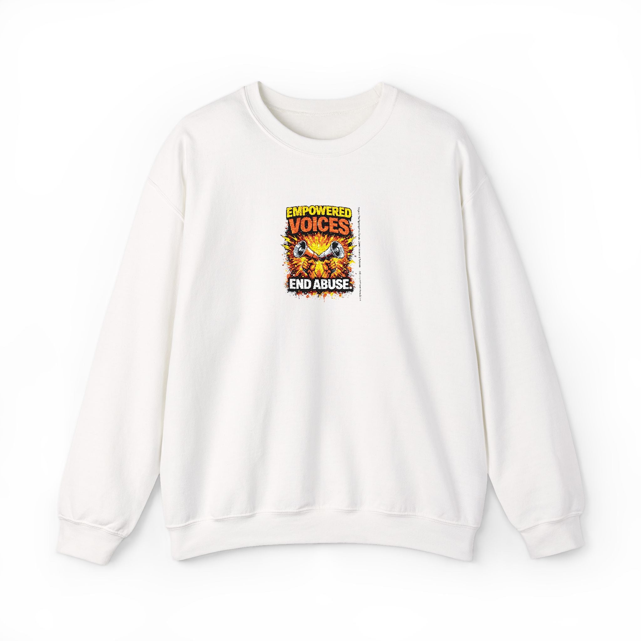 Empowered Voices End Abuse Sweatshirt | Unisex Crewneck Sweatshirt