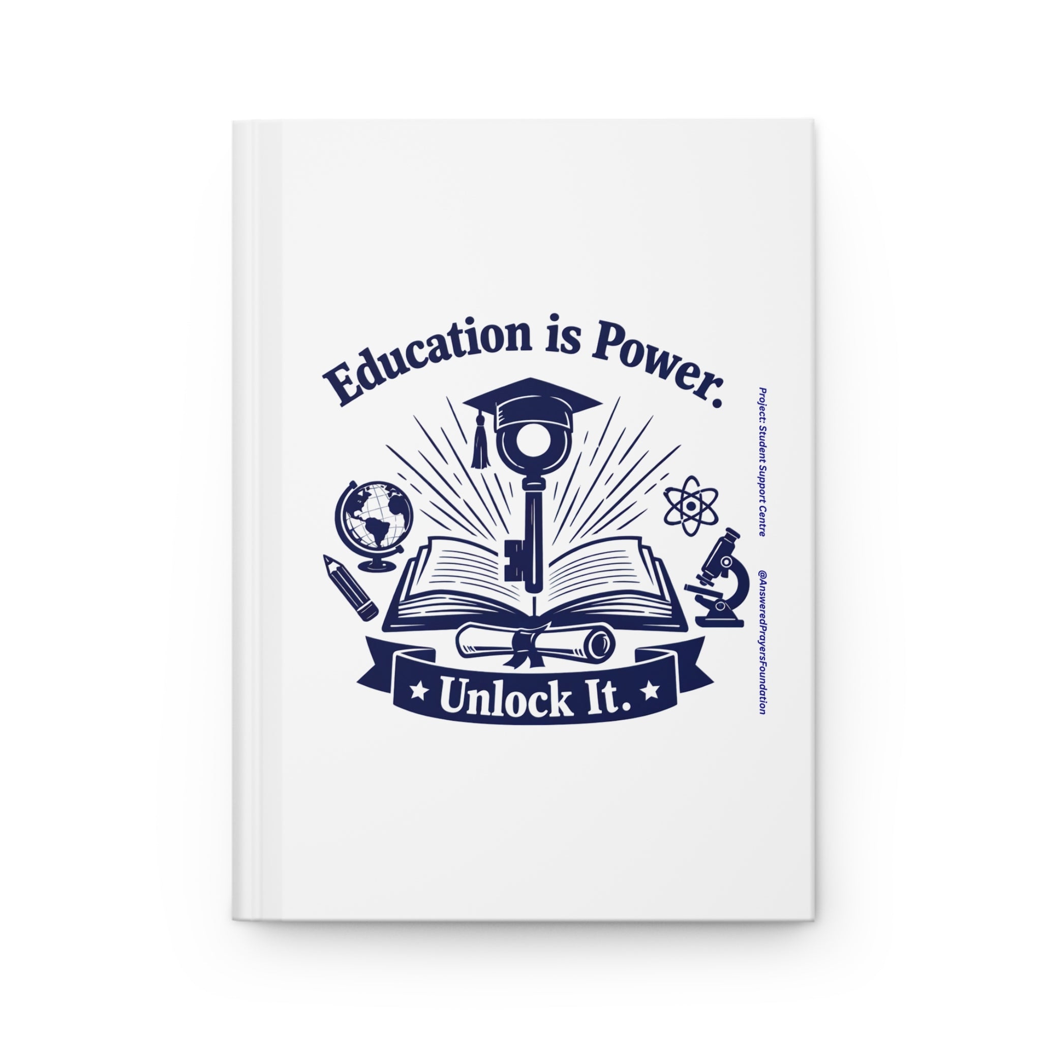 Education Is Power Unlock It Hardcover Journal | Study Notebook