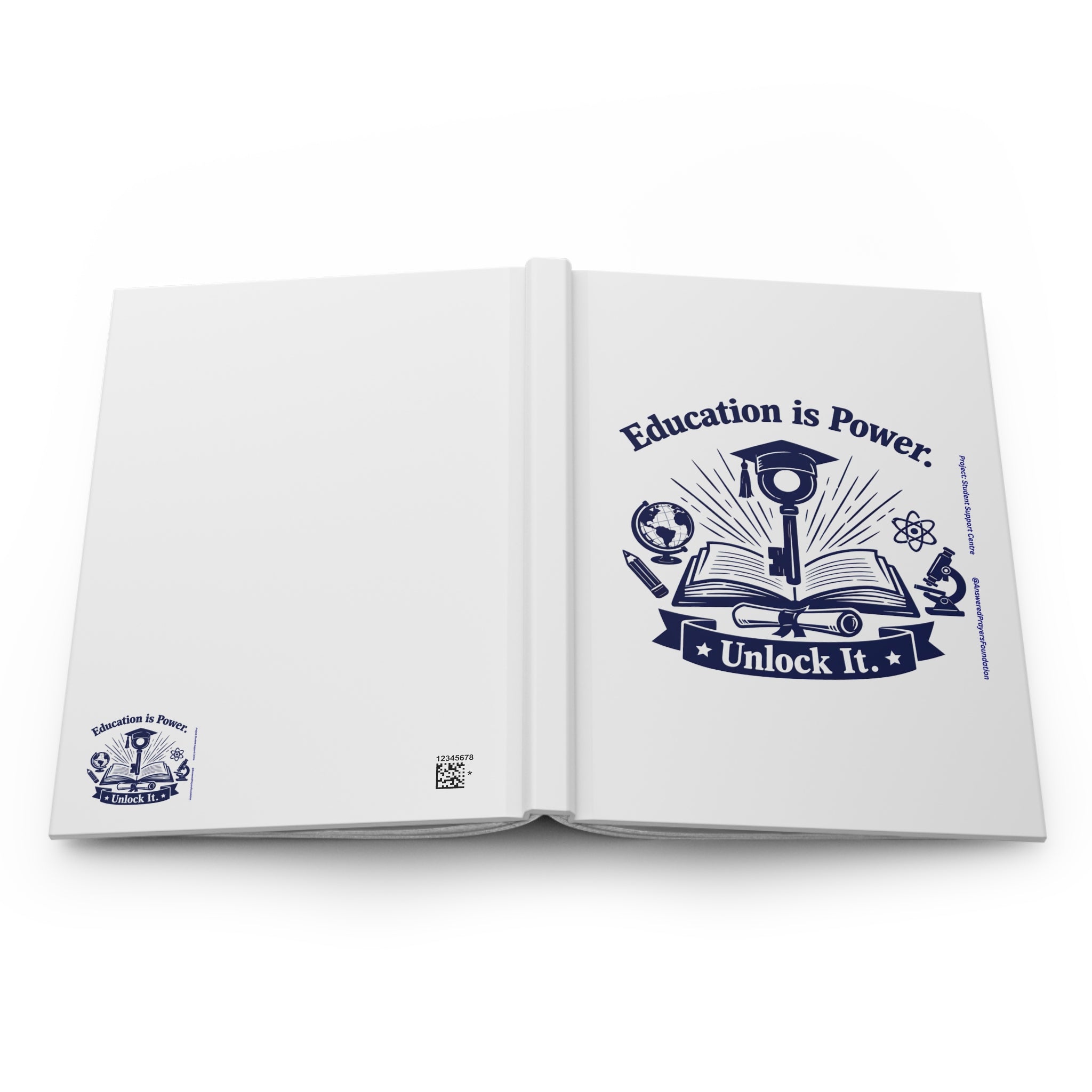 Education Is Power Unlock It Hardcover Journal | Study Notebook