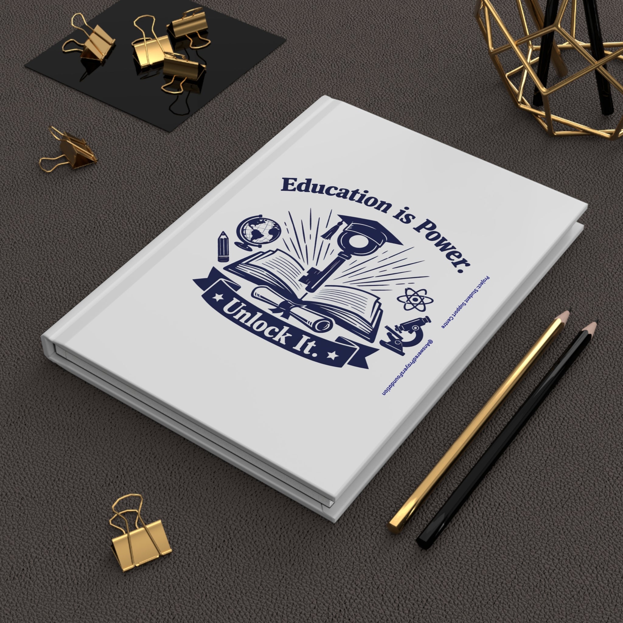Education Is Power Unlock It Hardcover Journal | Study Notebook