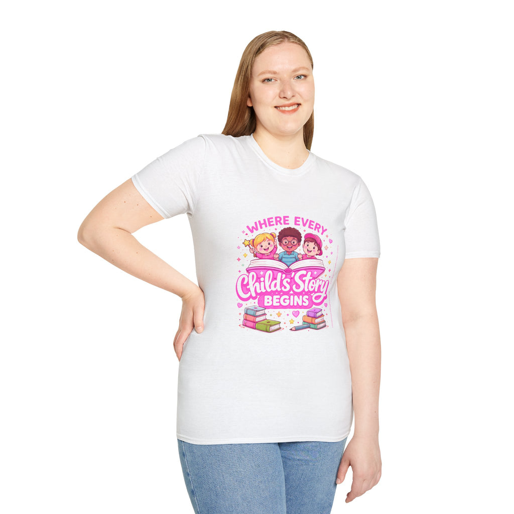 Where Every Child's Story Begins T-Shirt | Reading Awareness T-Shirt