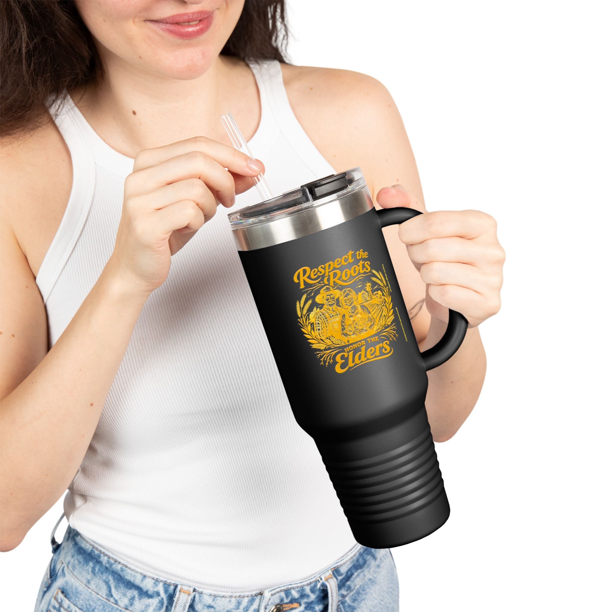 Respect The Roots Honor The Elders Insulated Travel Mug | 40oz