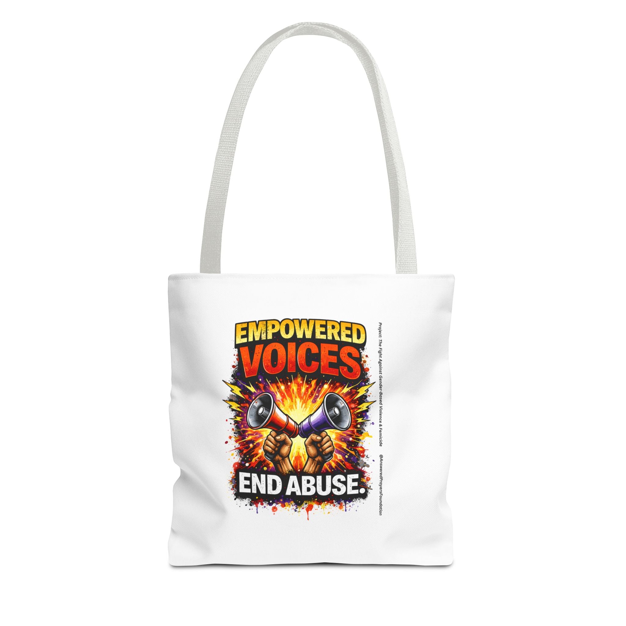 Empowered Voices End Abuse Tote Bag | Advocacy Graphic Protest