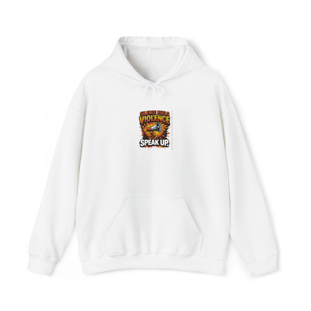 Silence Fuels Violence Speak Up Hoodie Bold Protest Graphic Hoodie
