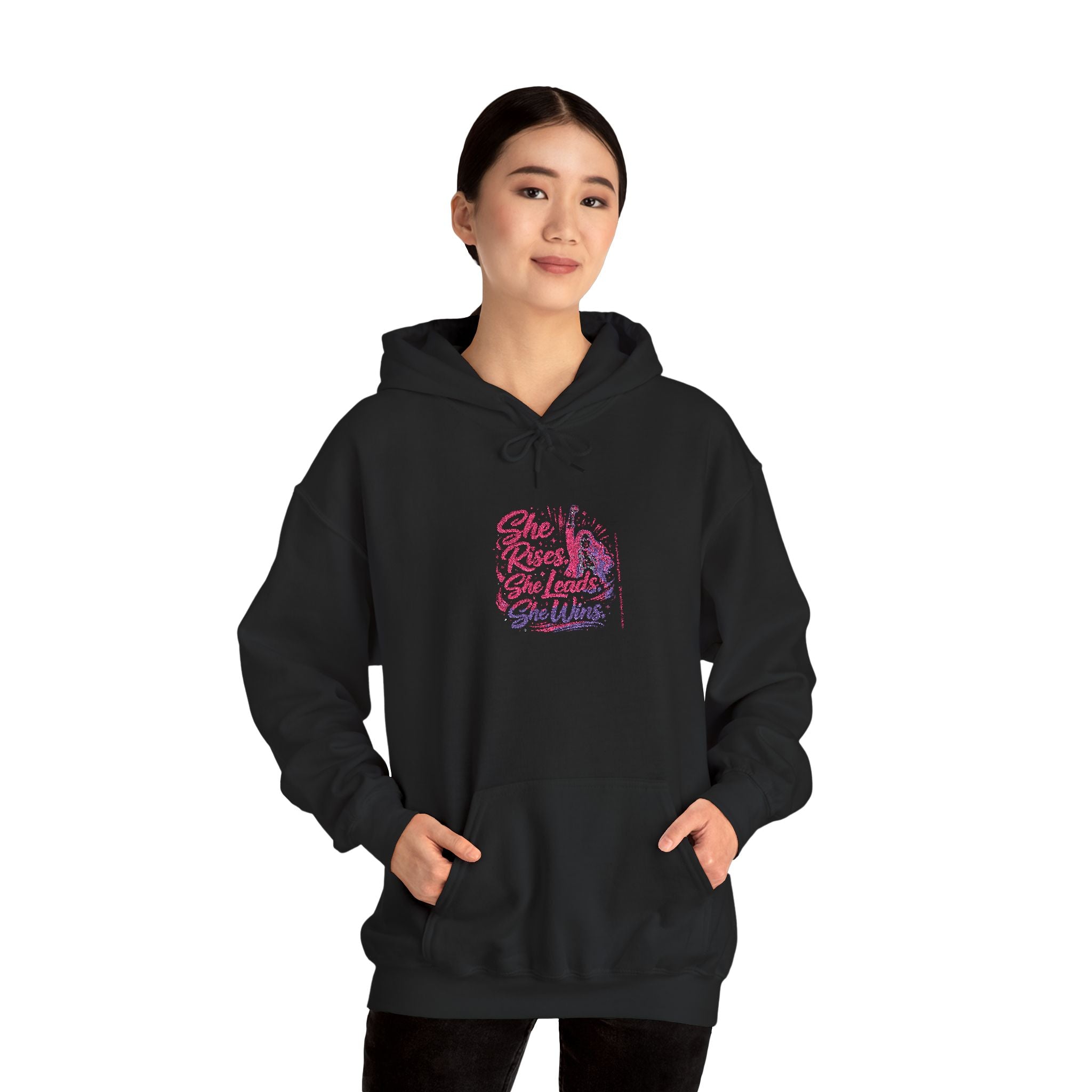 She Rises, She Leads, She Wins Hoodie Women Empowerment Hoodie