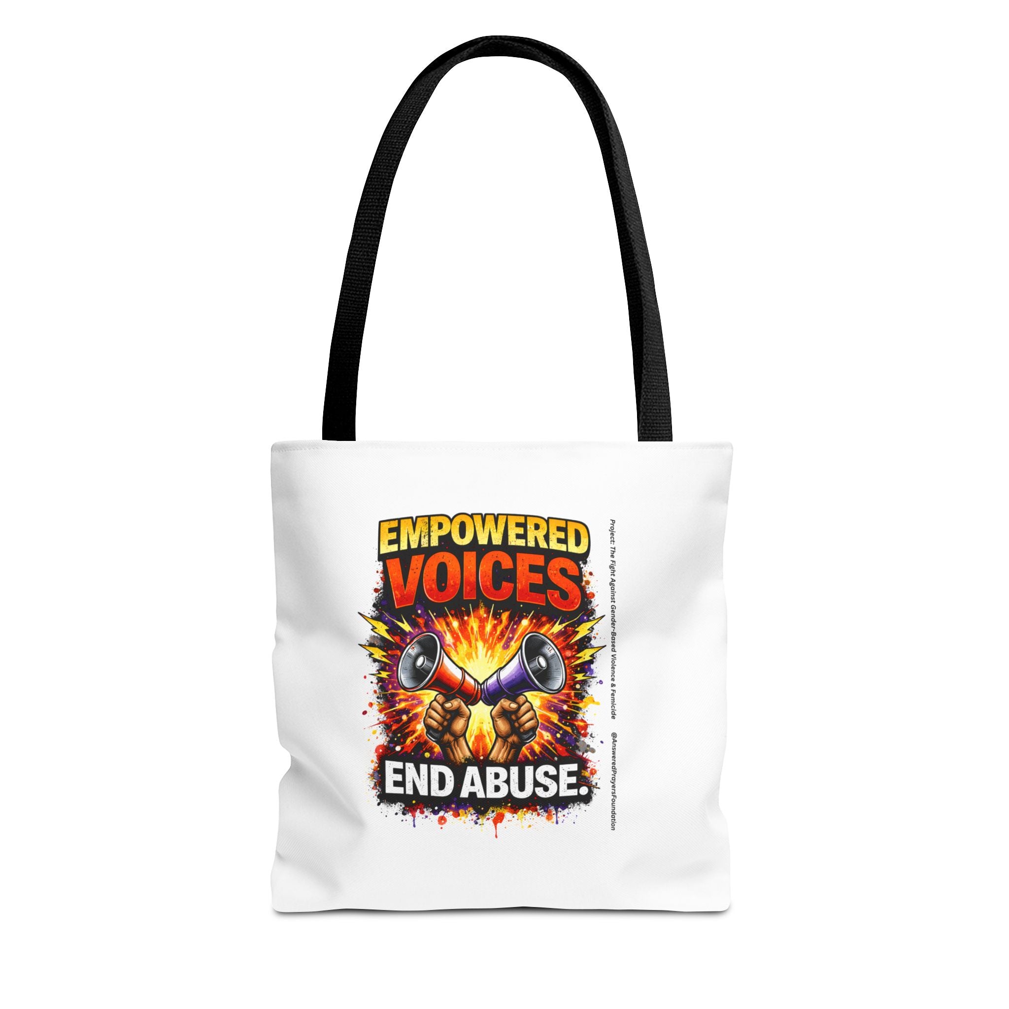 Empowered Voices End Abuse Tote Bag | Advocacy Graphic Protest