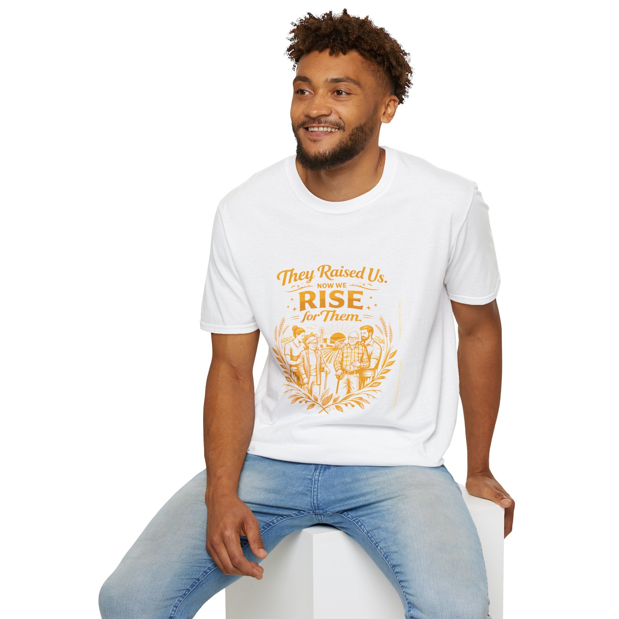 They Raised Us Now We Rise For Them T-Shirt | Elderly Care Awareness T-Shirt