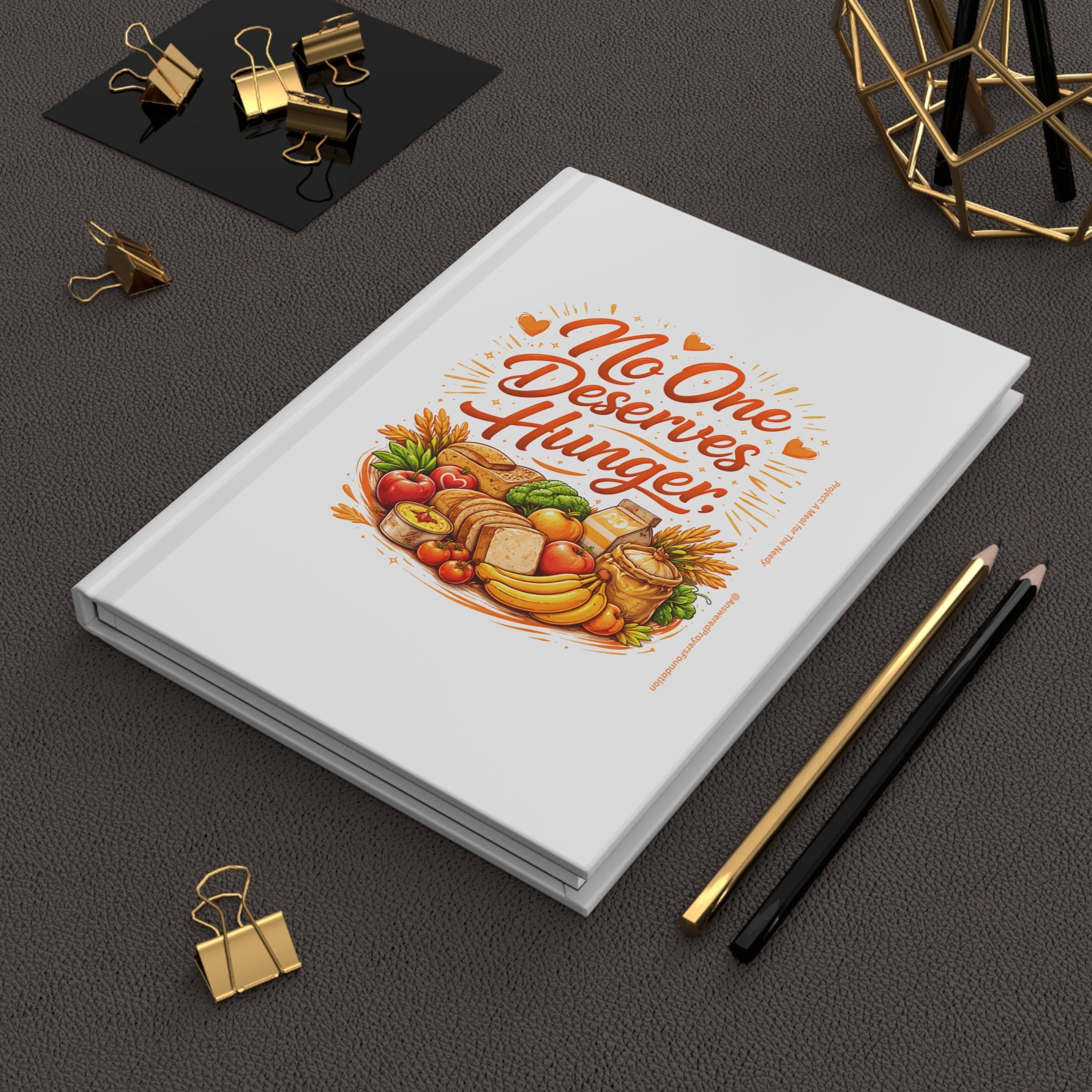 No One Deserves Hunger Journal | Food Justice Hardcover Notebook