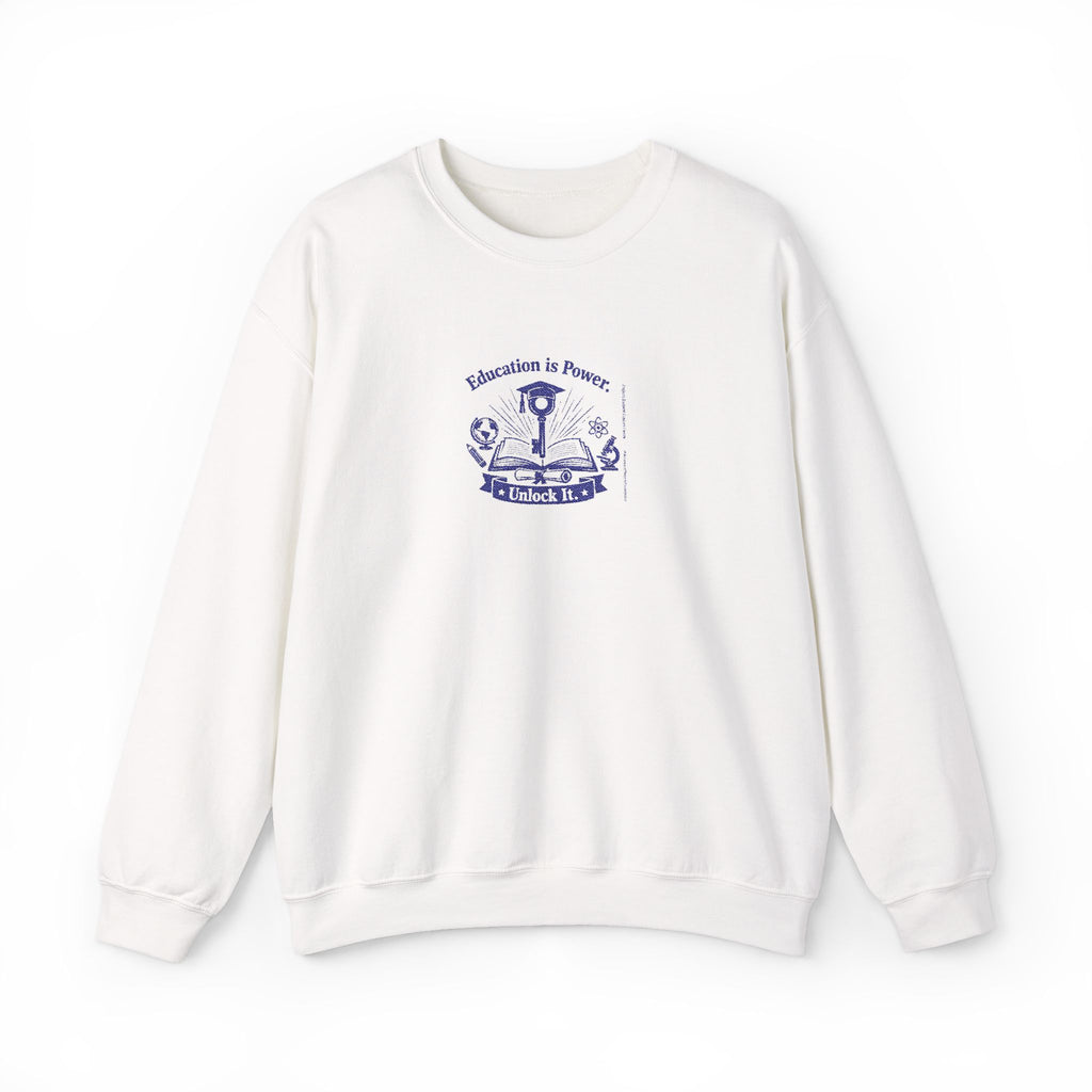 Education Is Power Unlock It Sweatshirt | Unisex Crewneck Sweatshirt