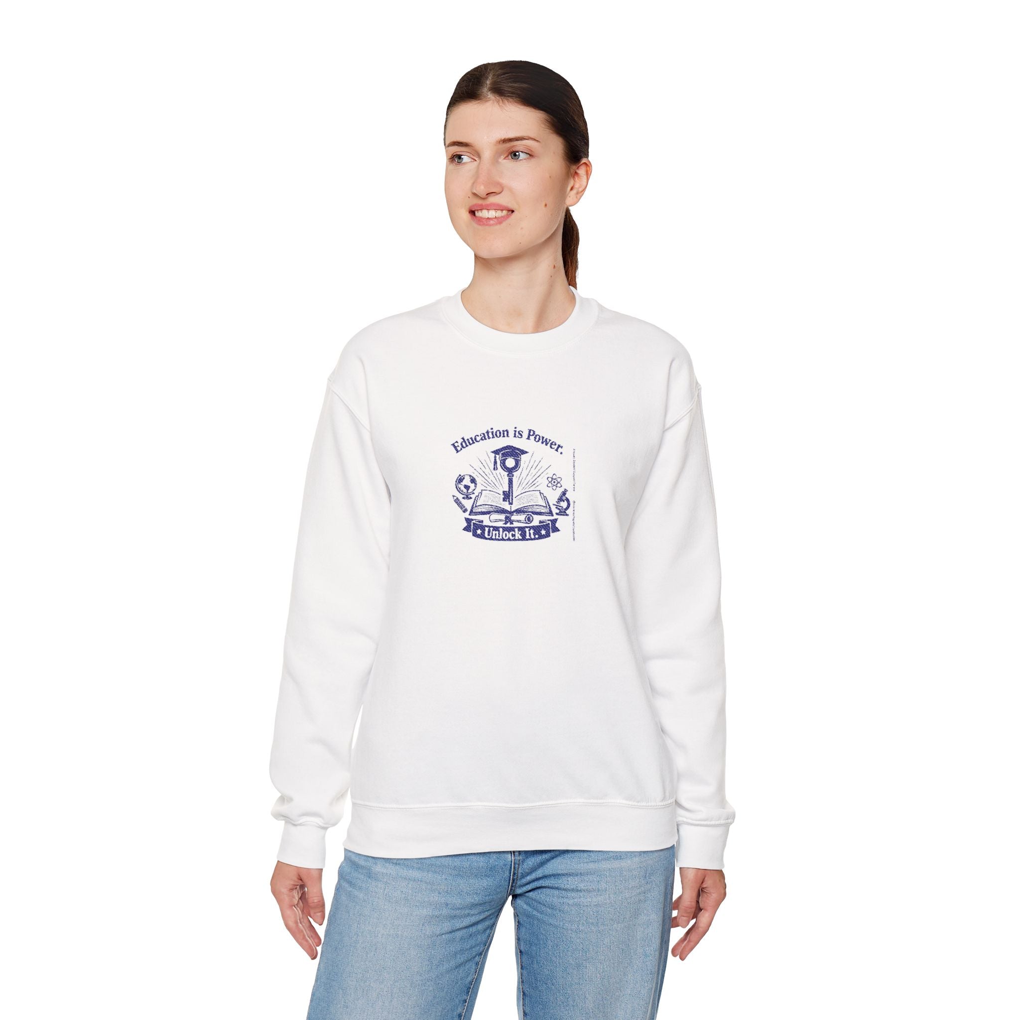 Education Is Power Unlock It Sweatshirt | Unisex Crewneck Sweatshirt