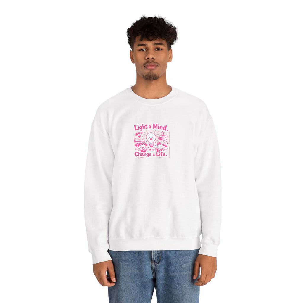 Light A Mind Change A Life Sweatshirt | Crewneck Sweatshirt