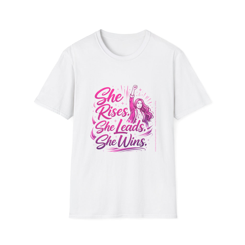She Rises She Leads She Wins T-Shirt | Women Empowerment T-Shirt