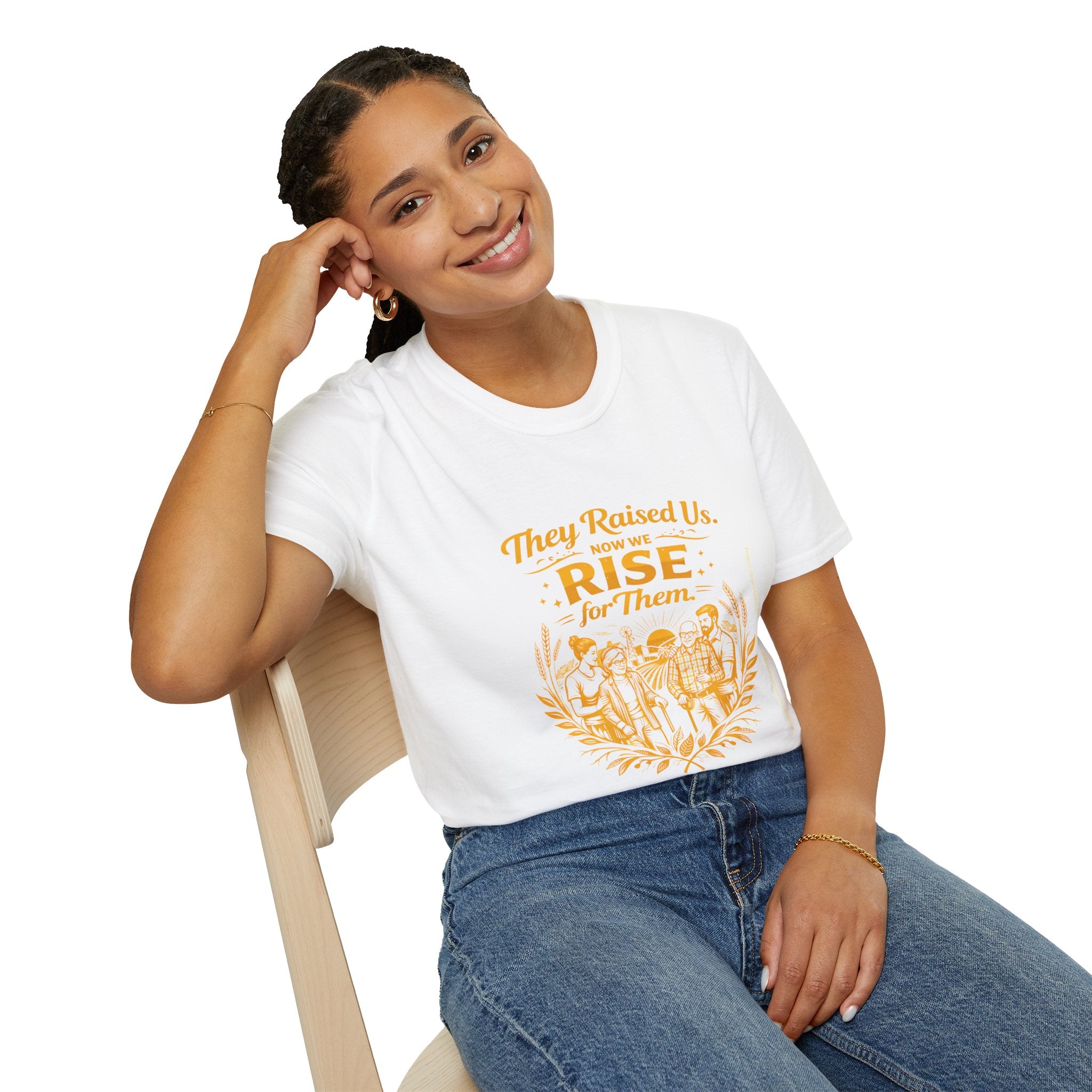 They Raised Us Now We Rise For Them T-Shirt | Elderly Care Awareness T-Shirt