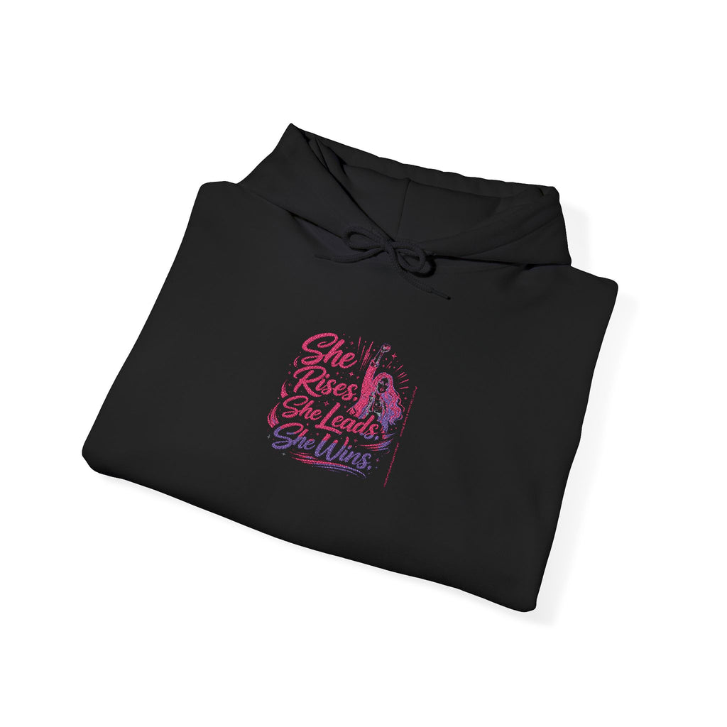 She Rises, She Leads, She Wins Hoodie Women Empowerment Hoodie