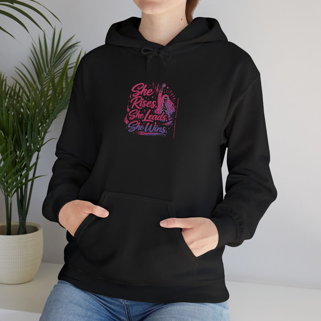 She Rises, She Leads, She Wins Hoodie Women Empowerment Hoodie