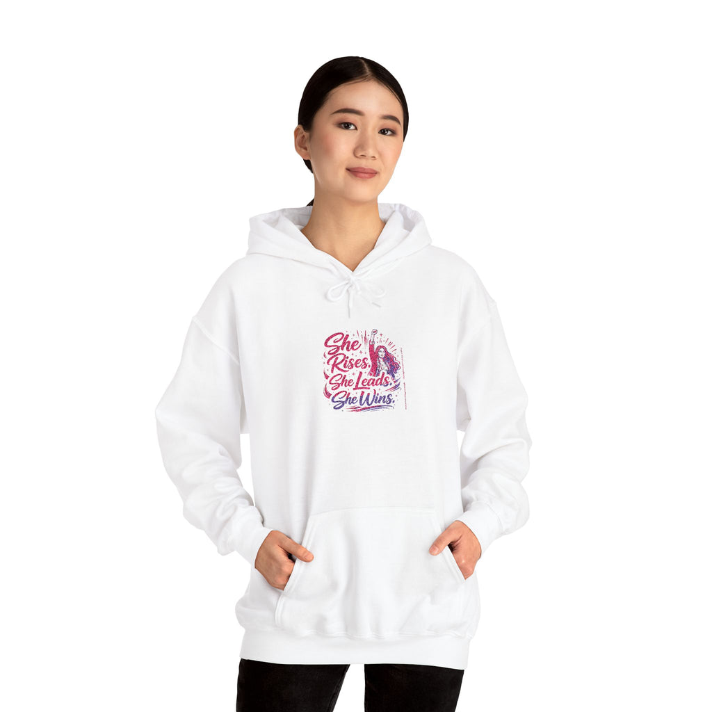 She Rises, She Leads, She Wins Hoodie Women Empowerment Hoodie