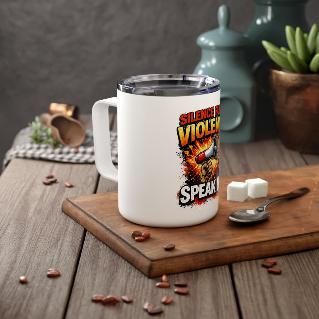 Silence Fuels Violence Speak Up Insulated Coffee Mug | 10oz