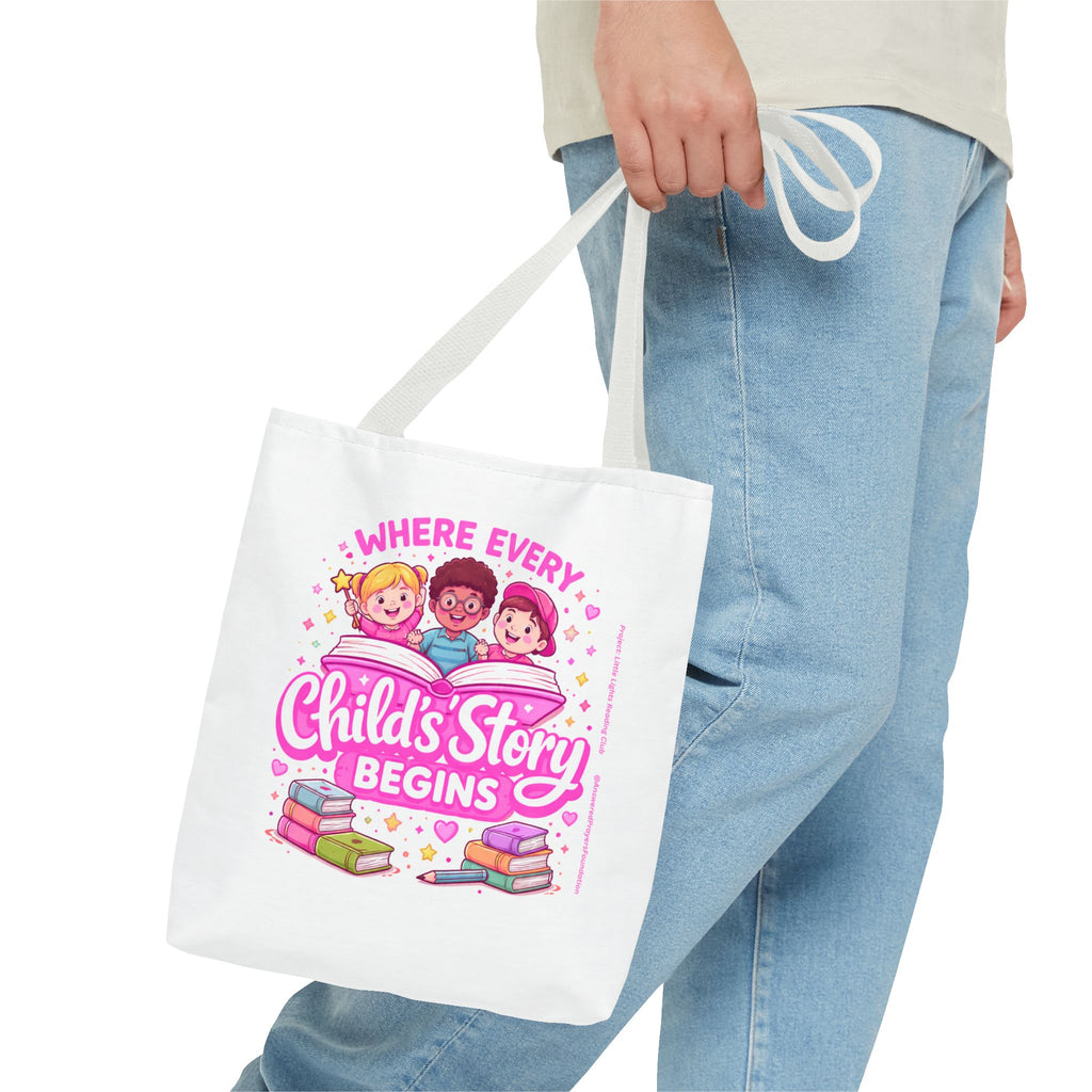 Where Every Child's Story Begins Tote Bag | Reading Kids