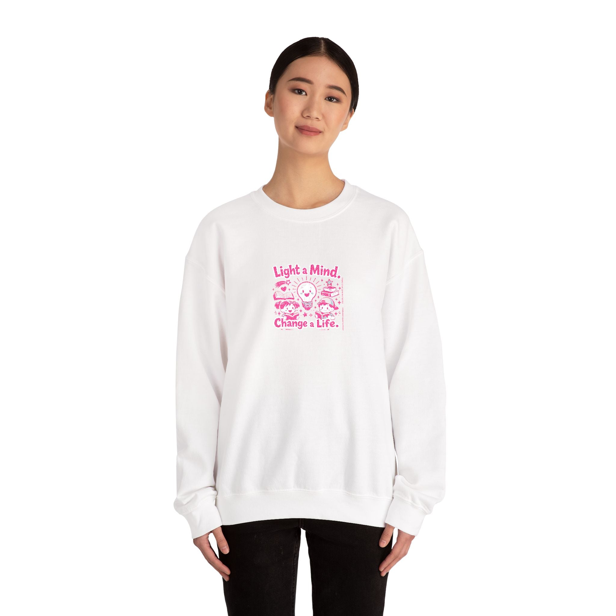 Light A Mind Change A Life Sweatshirt | Crewneck Sweatshirt