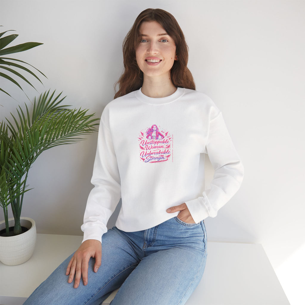 Unstoppable Woman Unbreakable Strength Sweatshirt | Women Empowerment Crewneck Sweatshirt