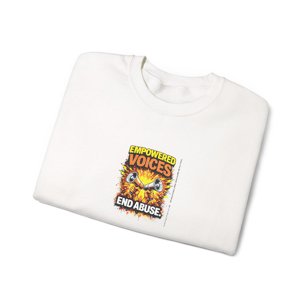 Empowered Voices End Abuse Sweatshirt | Unisex Crewneck Sweatshirt