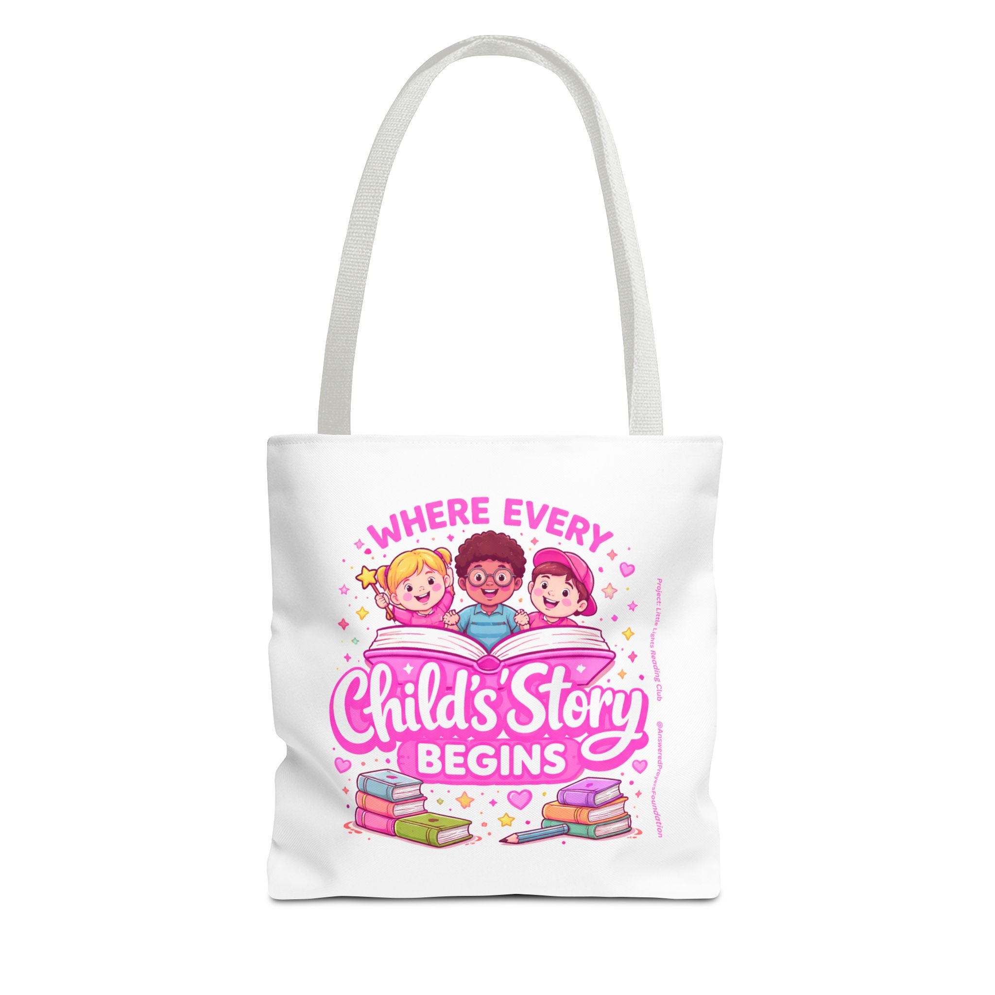 Where Every Child's Story Begins Tote Bag | Reading Kids