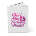 She Rises She Leads She Wins Journal | Hardcover Matte, Women Empowerment Notebook