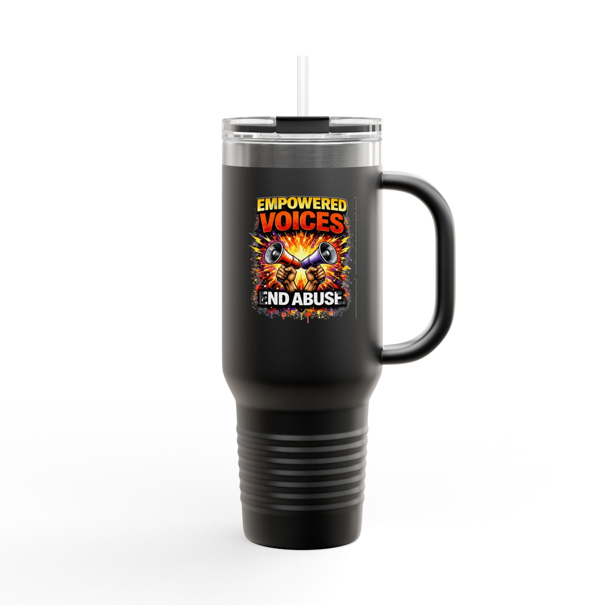 Empowered Voices End Abuse 40oz Travel Mug | Insulated Tumbler