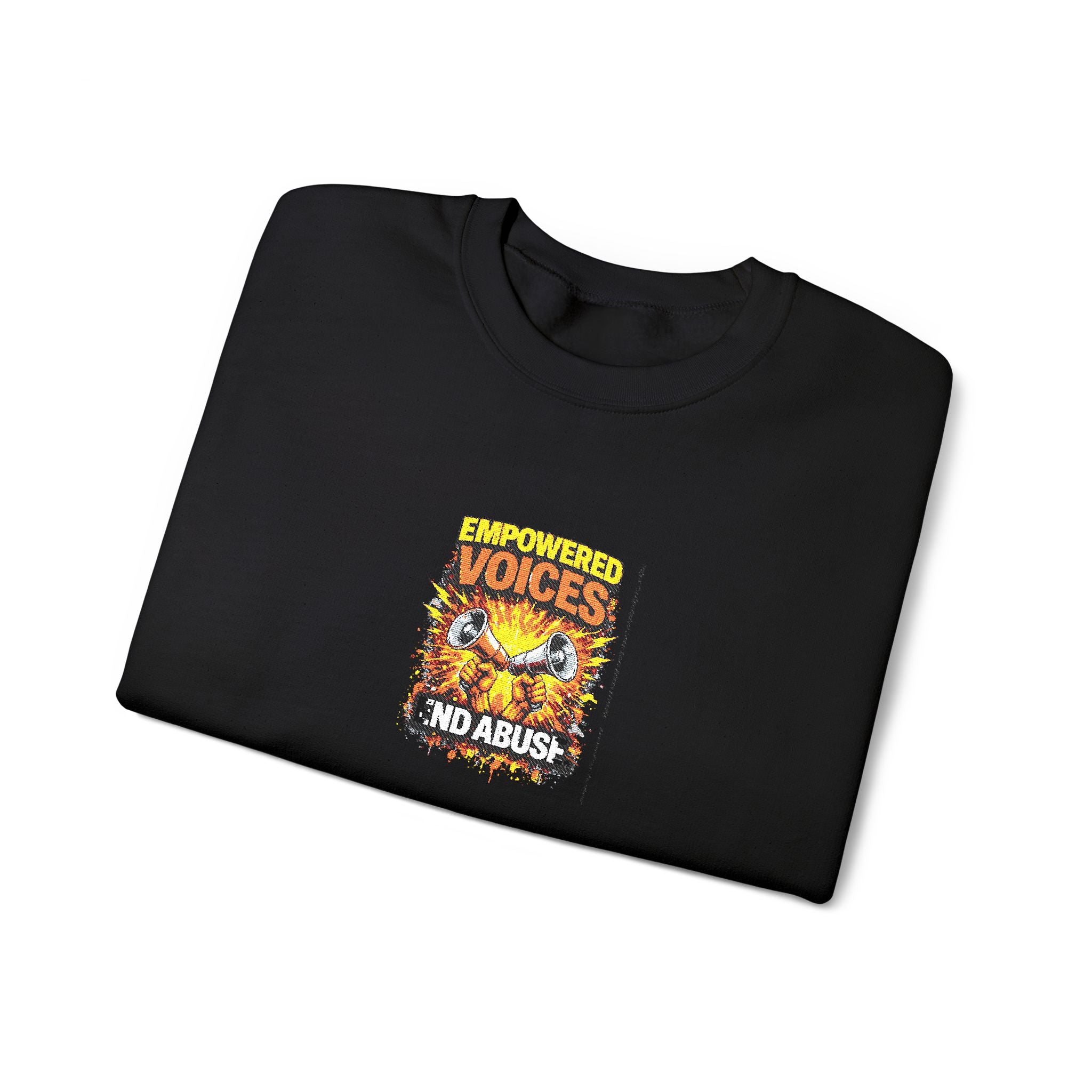 Empowered Voices End Abuse Sweatshirt | Unisex Crewneck Sweatshirt