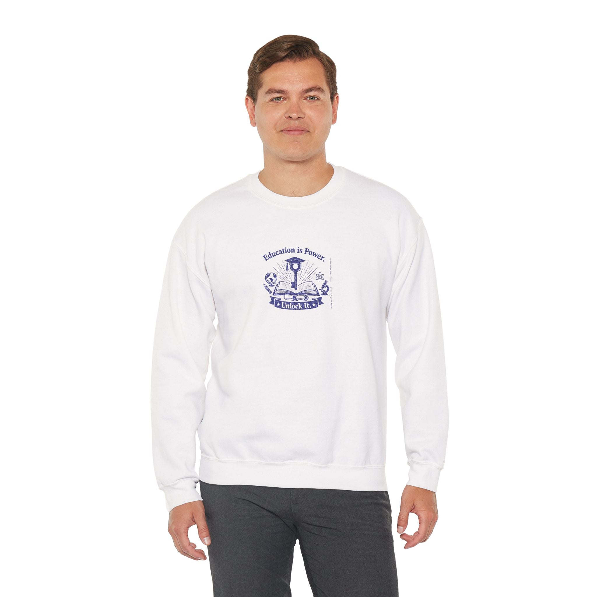 Education Is Power Unlock It Sweatshirt | Unisex Crewneck Sweatshirt