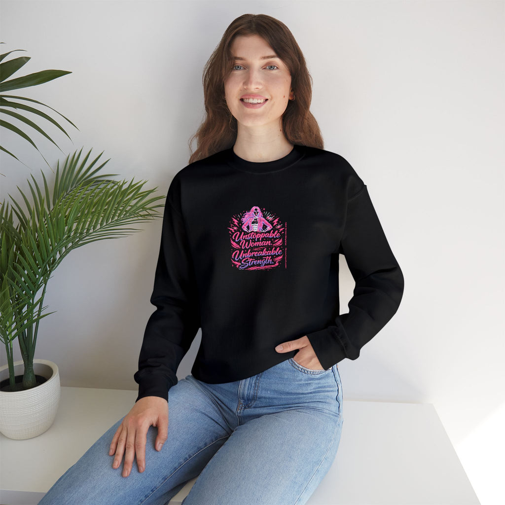Unstoppable Woman Unbreakable Strength Sweatshirt | Women Empowerment Crewneck Sweatshirt