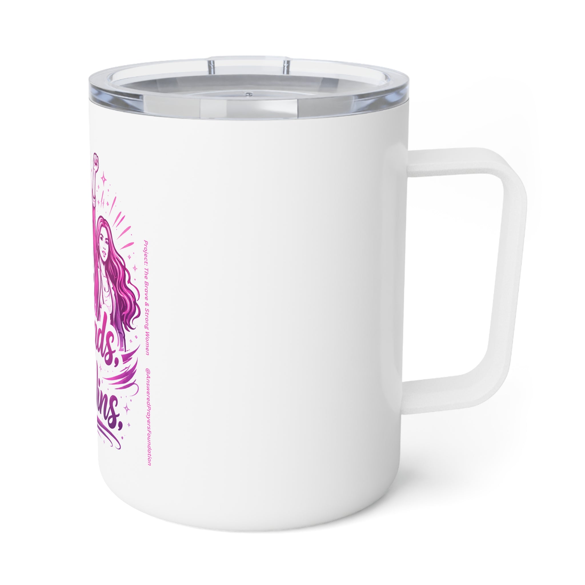 She Rises She Leads She Wins Insulated Mug | Women Empowerment Tumbler