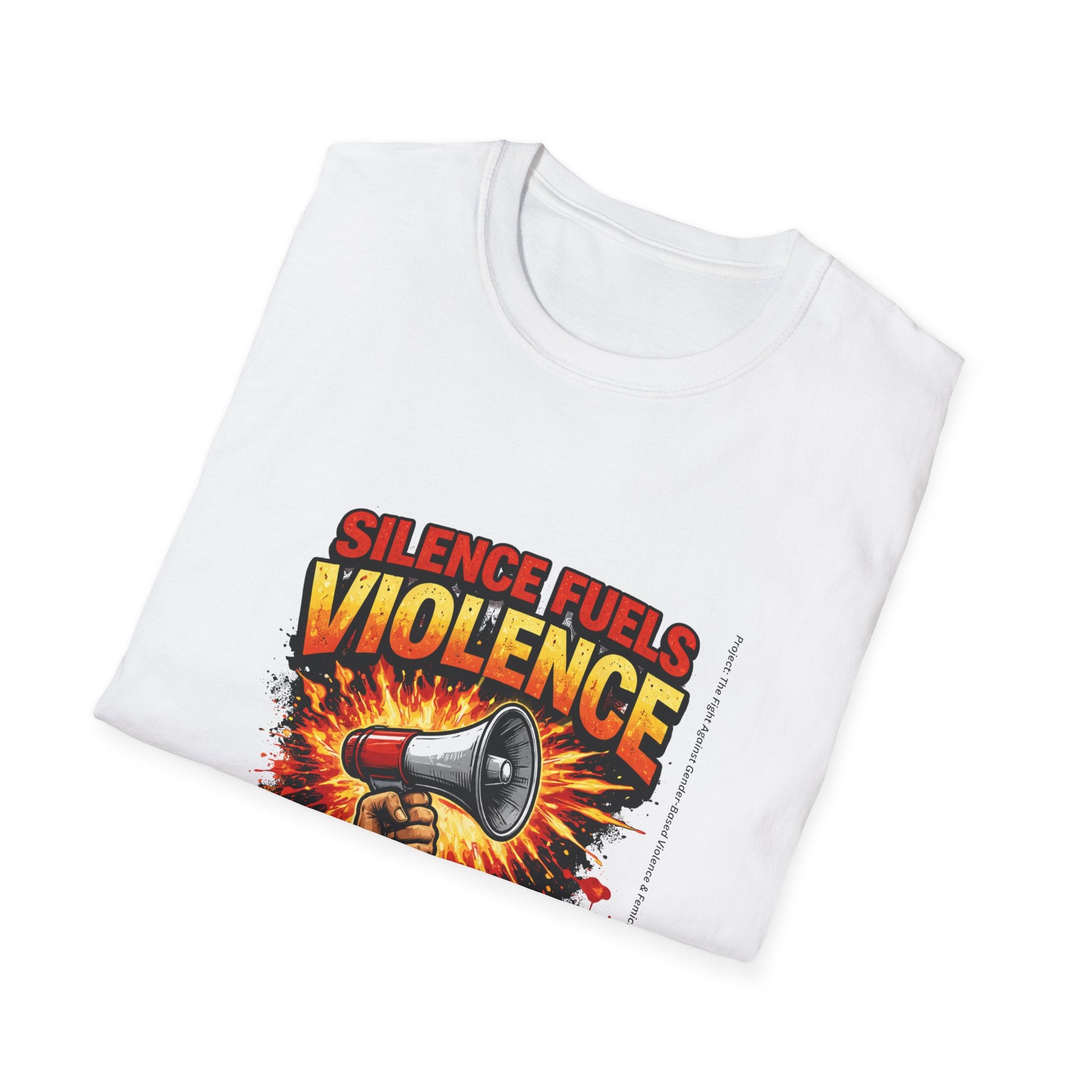Silence Fuels Violence Speak Up T-Shirt | GBVF Awareness Graphic Unisex Tee
