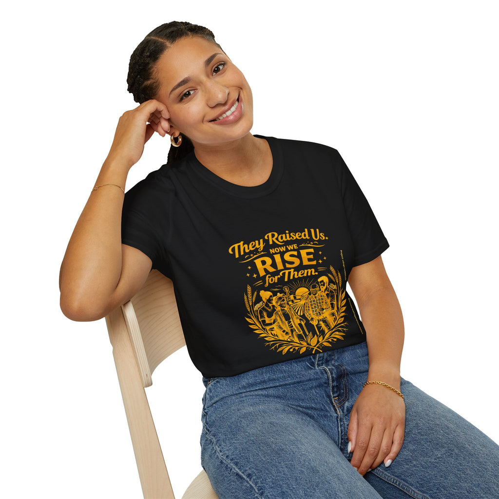 They Raised Us Now We Rise For Them T-Shirt | Elderly Care Awareness T-Shirt