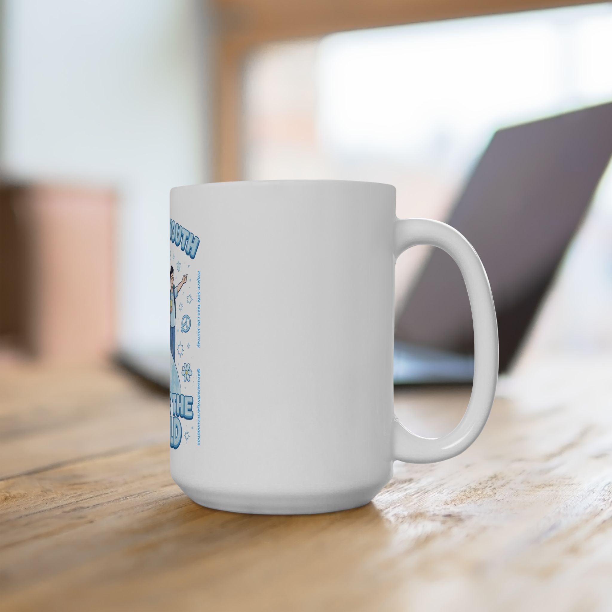 Guide the Youth Change the World Mug | Ceramic Coffee Cup, Inspirational Youth Leadership Design