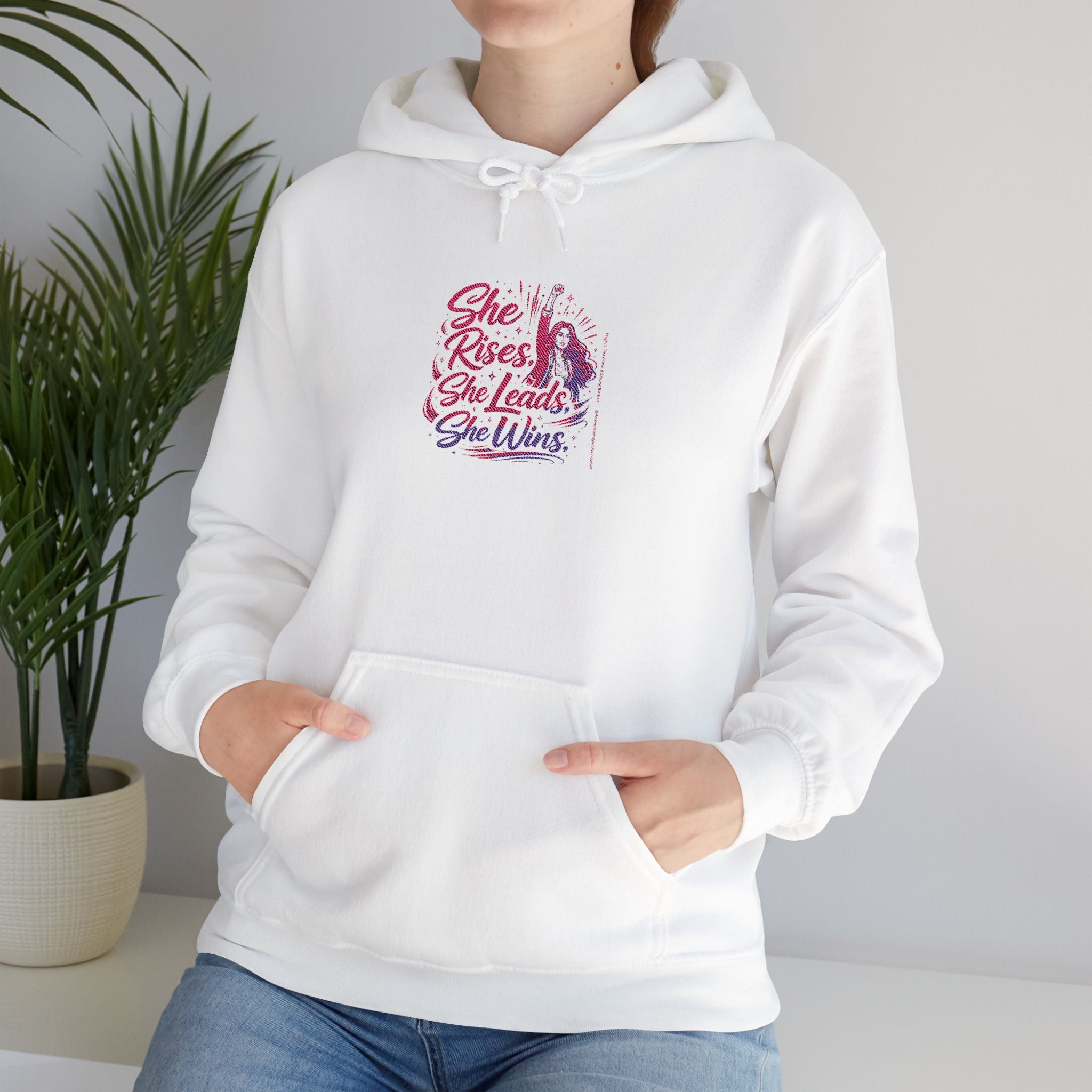 She Rises, She Leads, She Wins Hoodie Women Empowerment Hoodie