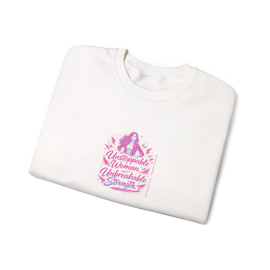 Unstoppable Woman Unbreakable Strength Sweatshirt | Women Empowerment Crewneck Sweatshirt